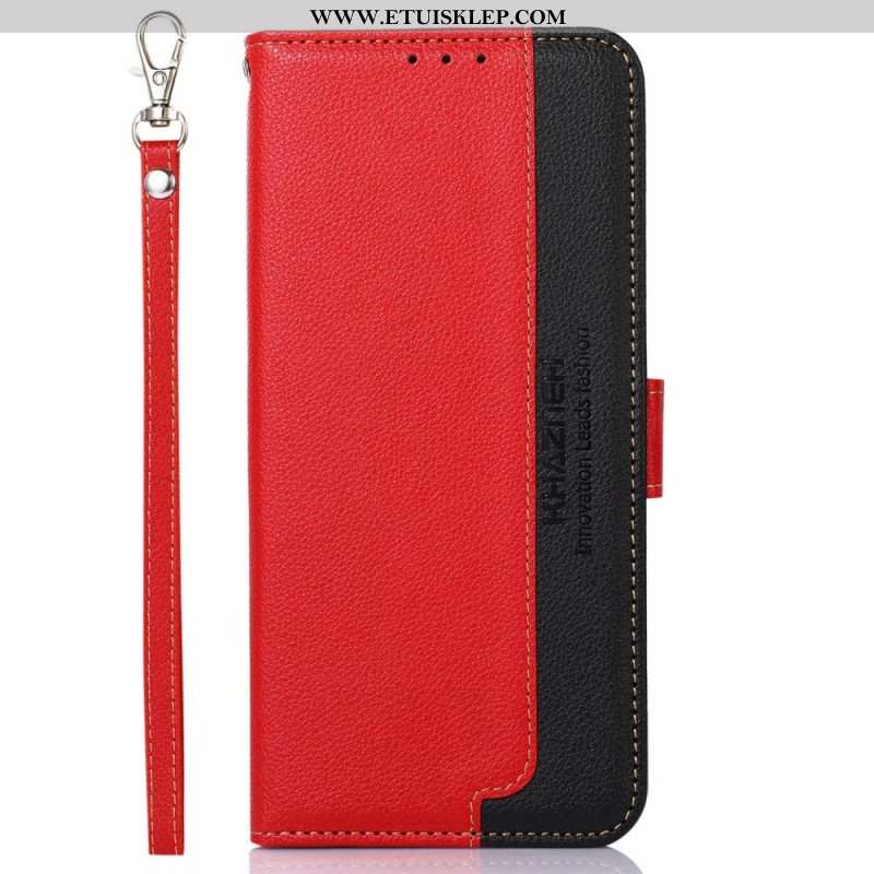 Etui Folio do Samsung Galaxy S23 5G Rfid Khazneh W Stylu Liczi